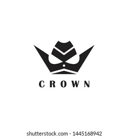 Simple crown logo design vector template