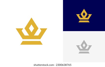 Simple crown logo design vector