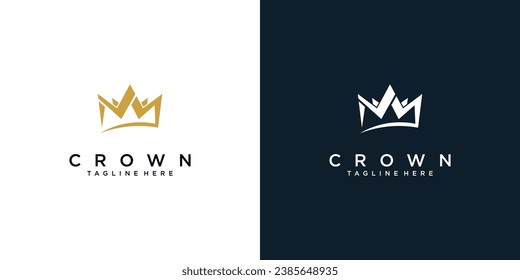 Simple crown logo royal king queen vector symbol| premium vector