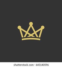 Simple Crown Logo Template Illustration Design. Vector EPS 10.