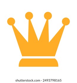 Simple crown vector icon isolated on white background. Authority business symbol, royal quality outline pictogram.