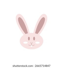 Simple cruelty free rabbit icon for vegan product design