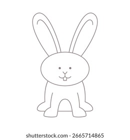 Simple cruelty free rabbit icon for vegan product design