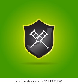 simple crutch icon