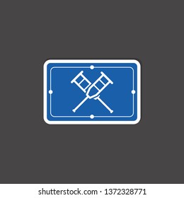 simple crutch icon