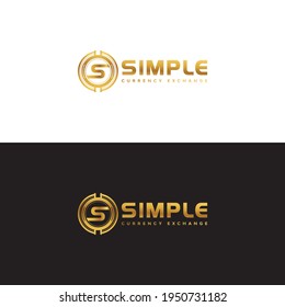 Ilustración del diseño del logotipo de moneda criptográfica simple