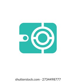 Simple crypto wallet illustration vector
