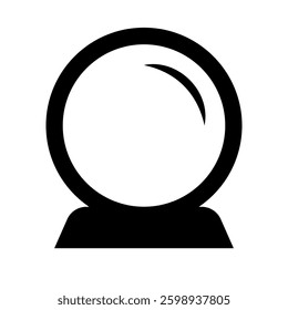 Simple crystal ball symbol. Vector.