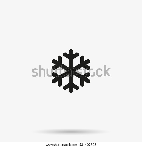 白い背景に単純な結晶の雪片のベクター画像アイコン 冬の記号 雪の絵文字 のベクター画像素材 ロイヤリティフリー