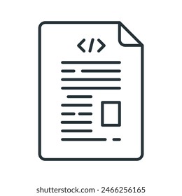 Simple Css File icon on isolated background