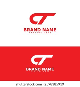 Simple CT Monogram Logo Suitable for Any Business Identity with CT or TC Initial Vector Design