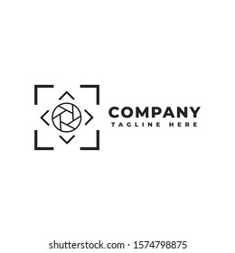 Simple Cube Camera Lens Logo 