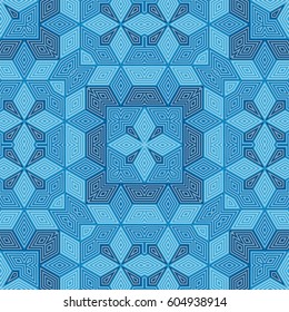 Simple Cube Optical Illusion Psychedelic Trippy Abstract Seamless Pattern Texture Vector Illustration
