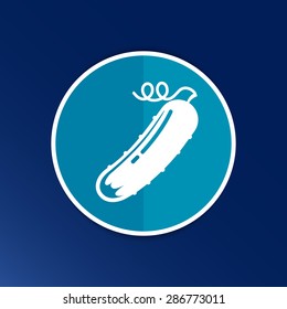Simple Cucumber vector symbol icon useful for logo.