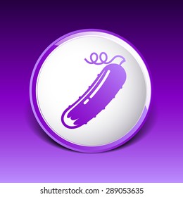 Simple Cucumber vector symbol icon useful for logo.