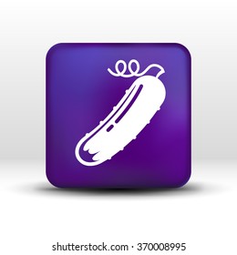Simple Cucumber vector symbol icon useful for logo.
