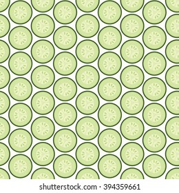 Simple cucumber vegetable seamless pattern - vector illustration 