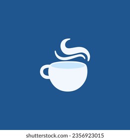 simple cup glass cafe drink logo vector illustration template design