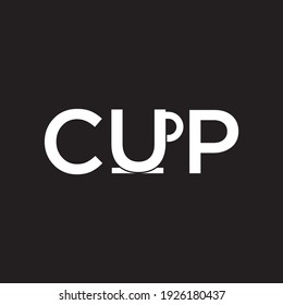 diseño del logotipo de la línea vectorial de la letra del vaso simple