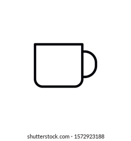 Simple cup line icon. Stroke pictogram. Vector illustration isolated on a white background. Premium quality symbol. Vector sign for mobile app and web sites.