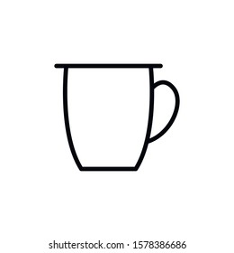 Simple cup line icon. Stroke pictogram. Vector illustration isolated on a white background. Premium quality symbol. Vector sign for mobile app and web sites.