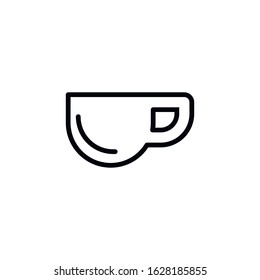 Simple cup line icon. Stroke pictogram. Vector illustration isolated on a white background. Premium quality symbol. Vector sign for mobile app and web sites.