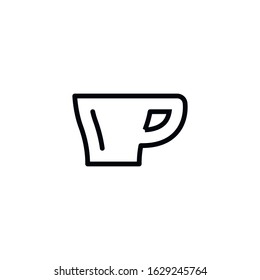 Simple cup line icon. Stroke pictogram. Vector illustration isolated on a white background. Premium quality symbol. Vector sign for mobile app and web sites.