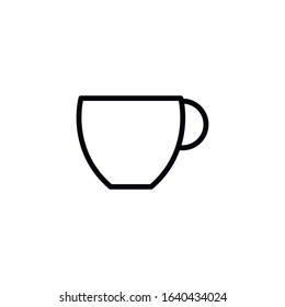 Simple cup line icon. Stroke pictogram. Vector illustration isolated on a white background. Premium quality symbol. Vector sign for mobile app and web sites.