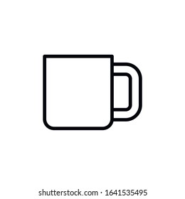 Simple cup line icon. Stroke pictogram. Vector illustration isolated on a white background. Premium quality symbol. Vector sign for mobile app and web sites.