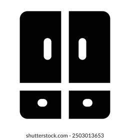 Simple Cupboard glyph icon. The icon can be used for websites, print templates, presentation templates, illustrations, etc