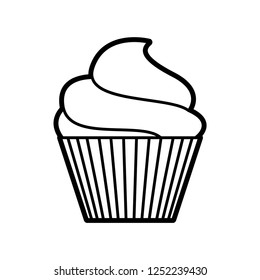 Simple Cupcake Icon Stock Vector (Royalty Free) 1252239430 | Shutterstock