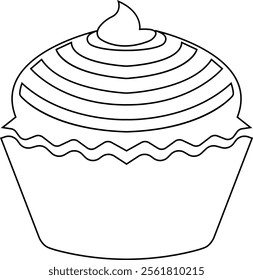 Simple cupcake icon, bakery food graphic dessert design elements, muffin logo. Can be used as sign or symbols cupcake silhouette, sweet pastries, muffin. Pastry shop logo. on transparent background.