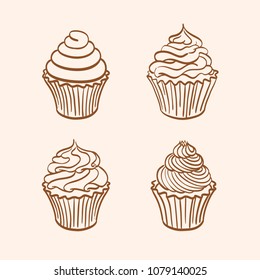 Simple cupcake without toppings
