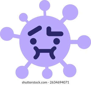 simple curious virus in bright neon colors