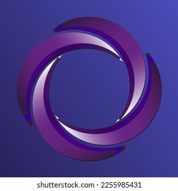 Simple Curly Circle Logo Vector Art