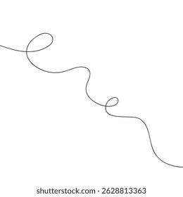 Simple Curly Line element desing