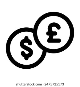 Simple Currency Exchange icon. The icon can be used for websites, print templates, presentation templates, illustrations, etc