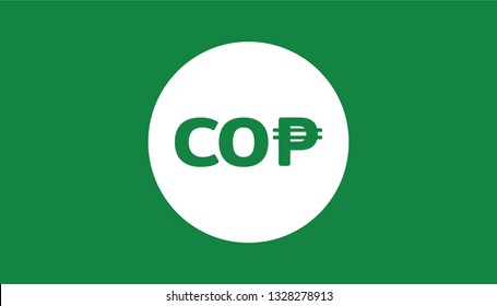 Simple Currency icon Banknote sign in green : Colombia’s Colombian peso COP bill vector illustration