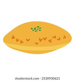 A simple curry bread illustration. Easy to edit with vector data.