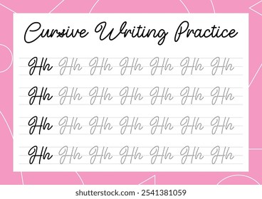 Simple cursive tracing sheets for kids to learn alphabet writing. Perfect for building handwriting skills in a fun way for kindergarten and primary children