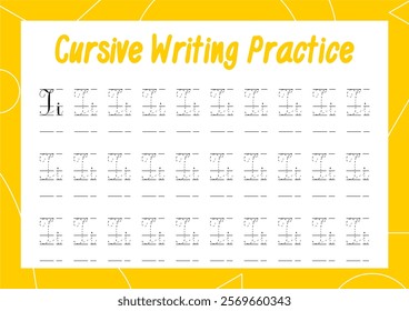 Simple cursive tracing sheets for kids to learn alphabet writing. Perfect for building handwriting skills in a fun way for kindergarten and primary children