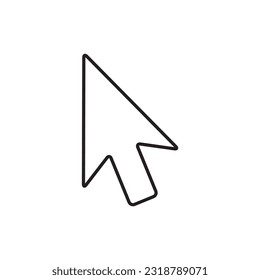 Simple cursor icon, pointer icon vector.