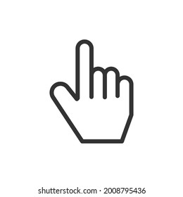 Simple cursor line icon. Premium symbol in stroke style. Design of cursor icon. Vector illustration.