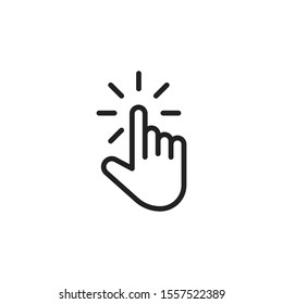Simple cursor line icon. Stroke pictogram. Vector illustration isolated on a white background. Premium quality symbol. Vector sign for mobile app and web sites.