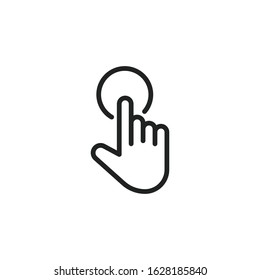 Simple cursor line icon. Stroke pictogram. Vector illustration isolated on a white background. Premium quality symbol. Vector sign for mobile app and web sites.