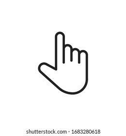 Simple cursor line icon. Stroke pictogram. Vector illustration isolated on a white background. Premium quality symbol. Vector sign for mobile app and web sites.