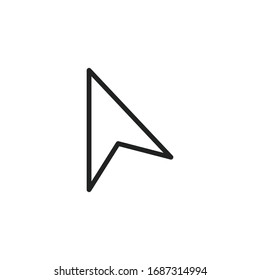 Simple cursor line icon. Stroke pictogram. Vector illustration isolated on a white background. Premium quality symbol. Vector sign for mobile app and web sites.