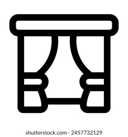 Simple Curtain icon. The icon can be used for websites, print templates, presentation templates, illustrations, etc	