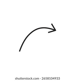 elemento de design de seta de curva simples