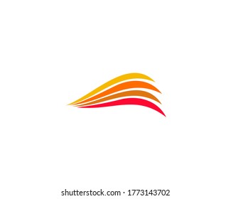 Simple curve logo design template